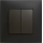 Legrand - Interrupteur va-et-vient double avec cadre 6+6 NILOE, noir