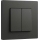 Legrand - Interrupteur va-et-vient double avec cadre n° 6+6 NILOE STEP, noir