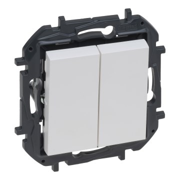 Legrand - Interrupteur va-et-vient double n° 5 sans cadre NILOE STEP blanc