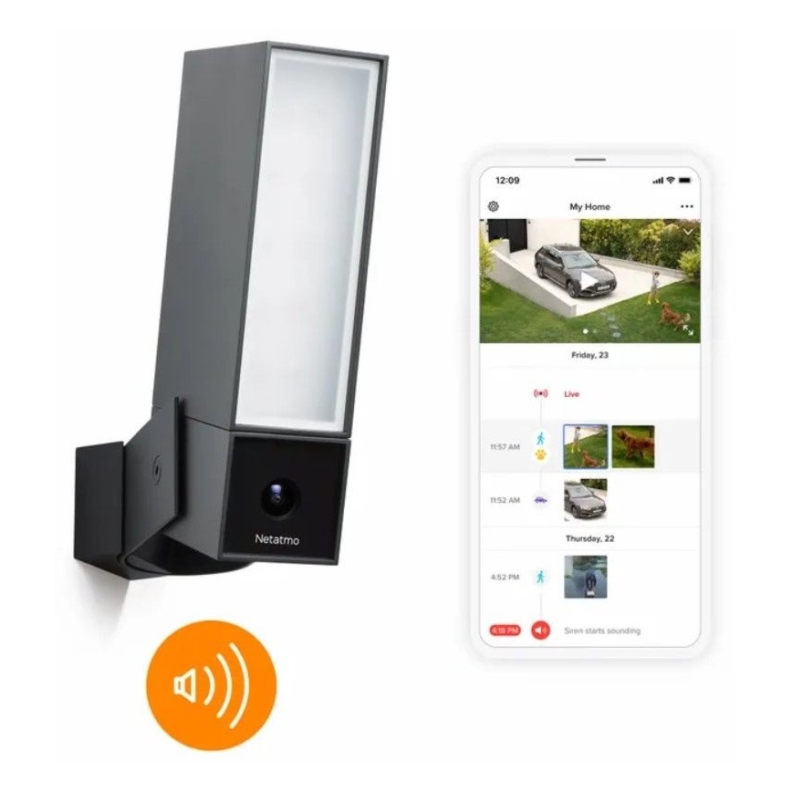 Legrand NOC-PRO - Caméra extérieure avec éclairage LED Full HD 1080p 230V Wi-Fi IPX6