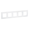 Legrand - Plaque 5 postes NILOE blanche