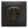 Legrand - Prise domestique avec cadre SCHUKO 250 V/16 A NILOE noire