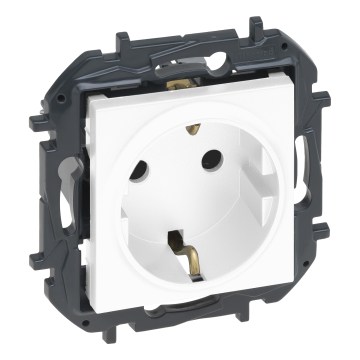 Legrand - Prise domestique SCHUKO 250V/16A NILOE STEP blanche