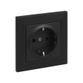 Legrand - Prise domestique SCHUKO avec cadre SUNO 250V noire