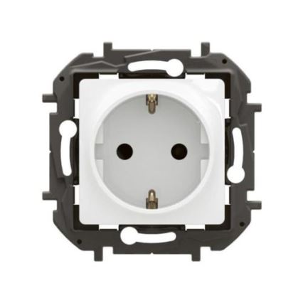 Legrand - Prise domestique SCHUKO sans cadre NILOE 250V blanche