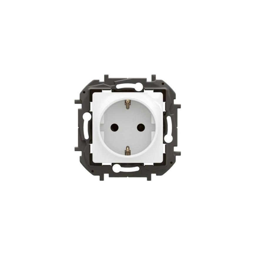 Legrand - Prise domestique SCHUKO sans cadre NILOE 250V blanche