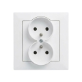 Legrand - Prise double domestique avec cadre SUNO 250 V blanche