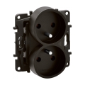 Legrand - Prise double domestique sans cadre 250 V/16 A NILOE noire