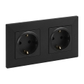 Legrand - Prise double domestique SCHUKO NILOE STEP 250V noire