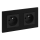 Legrand - Prise double murale 250V/16A avec cadre NILOE STEP noire