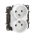 Legrand - Prise double murale sans cadre 250 V / 16 A NILOE, blanche