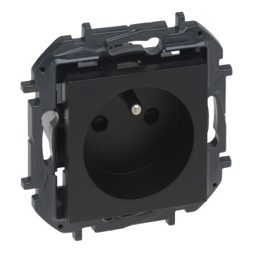 Legrand - Prise électrique domestique sans cadre NILOE STEP 250 V noire