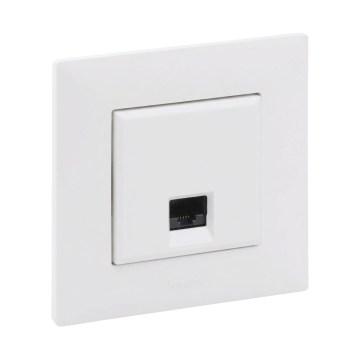 Legrand - Prise Ethernet RJ45 avec cadre NILOE STEP blanche