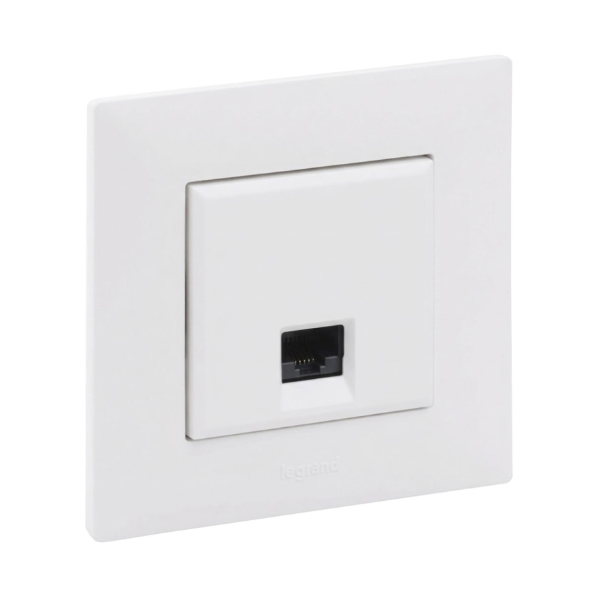 Legrand - Prise Ethernet RJ45 avec cadre NILOE STEP blanche