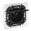 Legrand - Prise extérieure domestique sans cadre NILOE STEP 250V IP44 noire