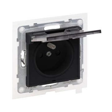 Legrand - Prise extérieure domestique sans cadre SUNO 250V IP44 noire