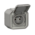 Legrand - Prise extérieure PLEXO 250V IP55 grise