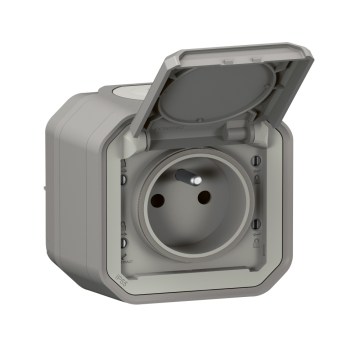 Legrand - Prise extérieure PLEXO 250V IP55 grise