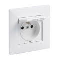 Legrand - Prise extérieure résidentielle avec cadre NILOE STEP 250V IP44 blanche