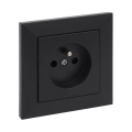 Legrand - Prise murale avec cadre SUNO 250V noire