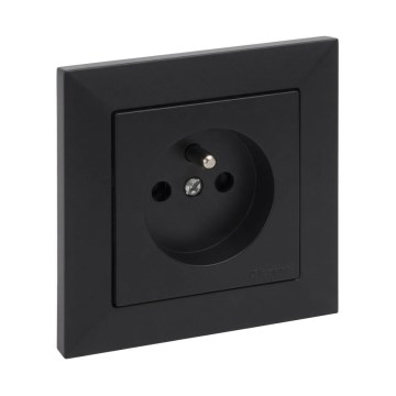 Legrand - Prise murale avec cadre SUNO 250V noire