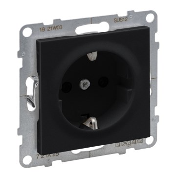 Legrand - Prise murale SCHUKO 250V/16A SUNO noire