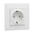 Legrand - Prise murale SCHUKO avec cadre NILOE STEP 250V blanche