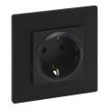 Legrand - Prise murale SCHUKO avec cadre NILOE STEP 250V noire