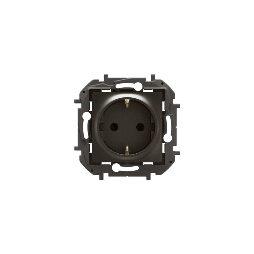 Legrand - Prise SCHUKO murale sans enjoliveur NILOE 250V noire
