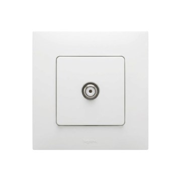 Legrand - Prise TV avec cadre NILOE blanche