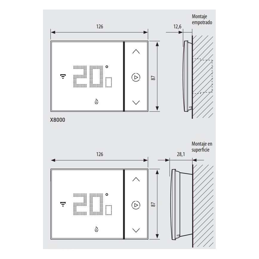 Legrand XW8002W - Thermostat connecté SMARTHER 230V Wi-Fi blanc