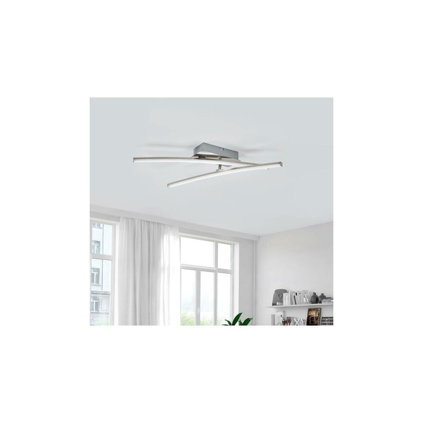 Leuchten Direkt 11270-55 - Lustre monté en surface SIMON 2xLED/5W/230V mat chrome