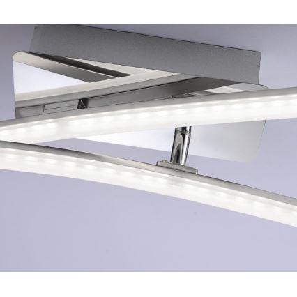 Leuchten Direkt 11270-55 - Lustre monté en surface SIMON 2xLED/5W/230V mat chrome