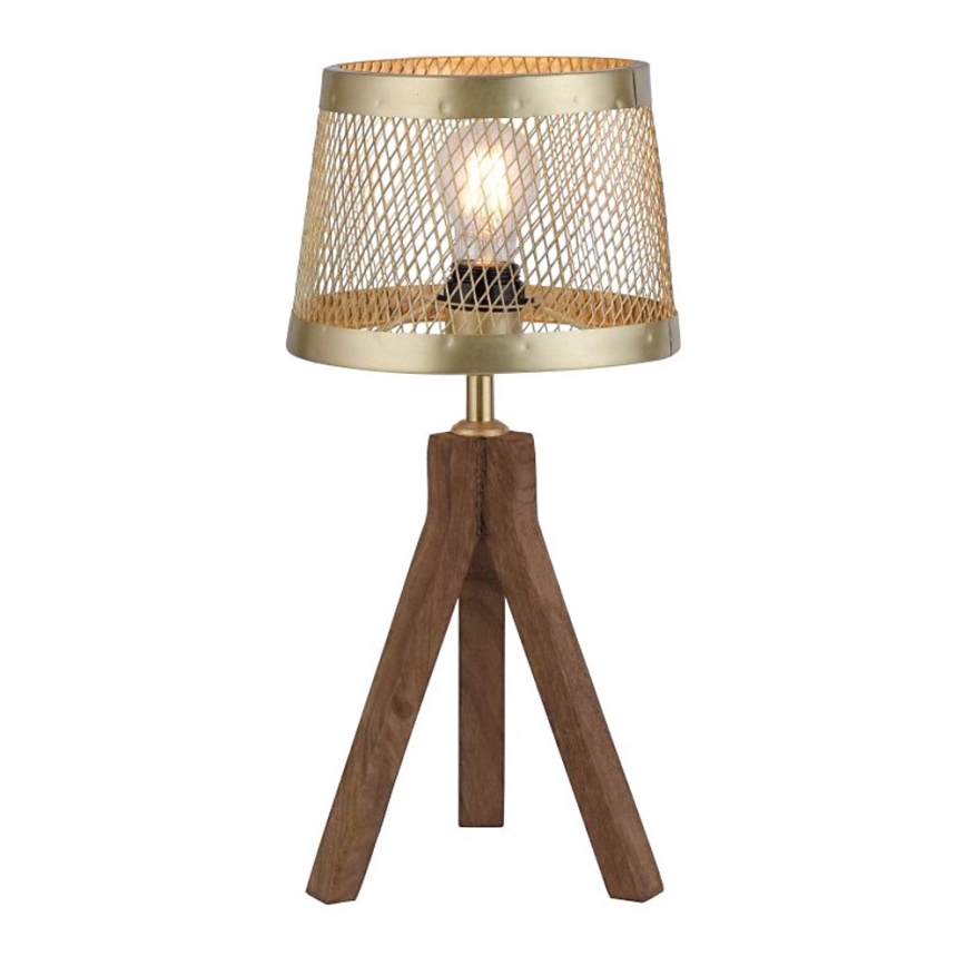 Leuchten Direkt 11423-60 - Lampe de table FREDERIK 1xE27/60W/230V mango arbre