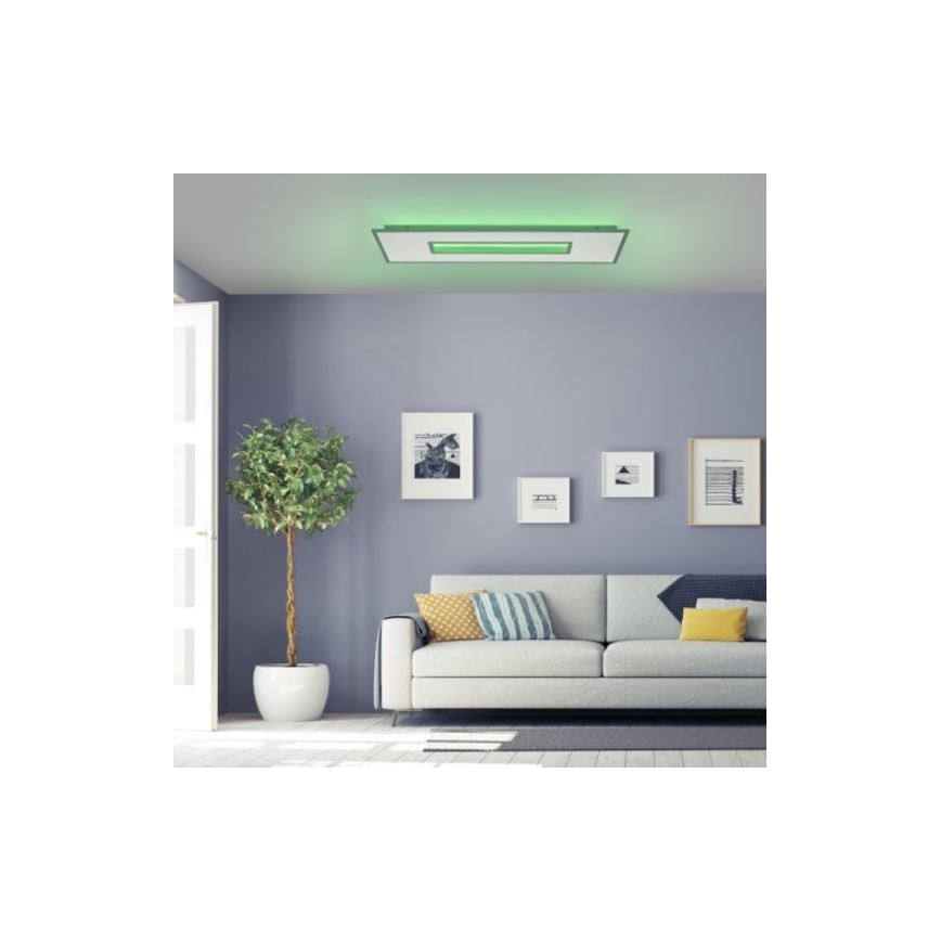 Leuchten Direkt 11646-16 - Plafonnier LED RGB dimmable RECESS LED/41W/230V + LED/7,5W + télécommande