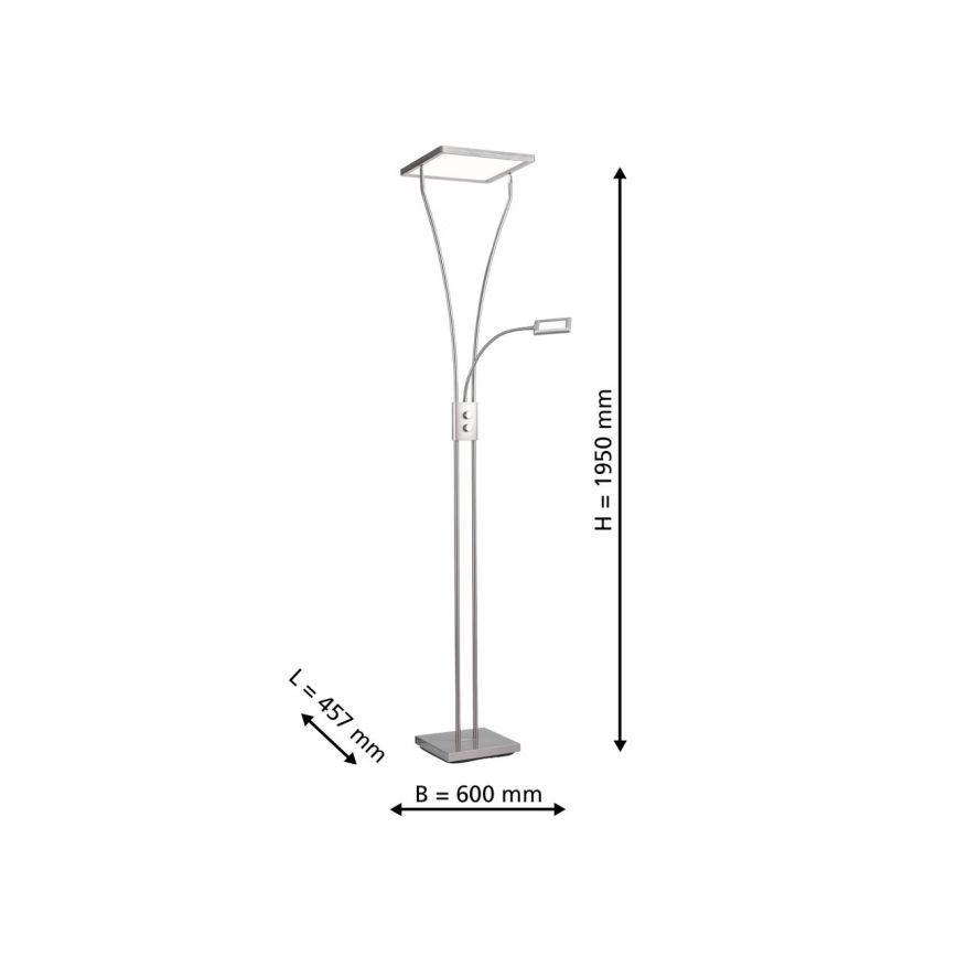 Leuchten Direkt 11722-55 - Lampe LED dimmable MARIAN LED/33,5W/230V + LED/3,6W