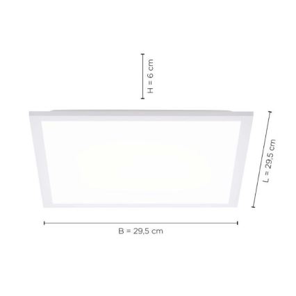 Leuchten Direkt 12200-16 - Plafonnier FLAT LED/17W/230V