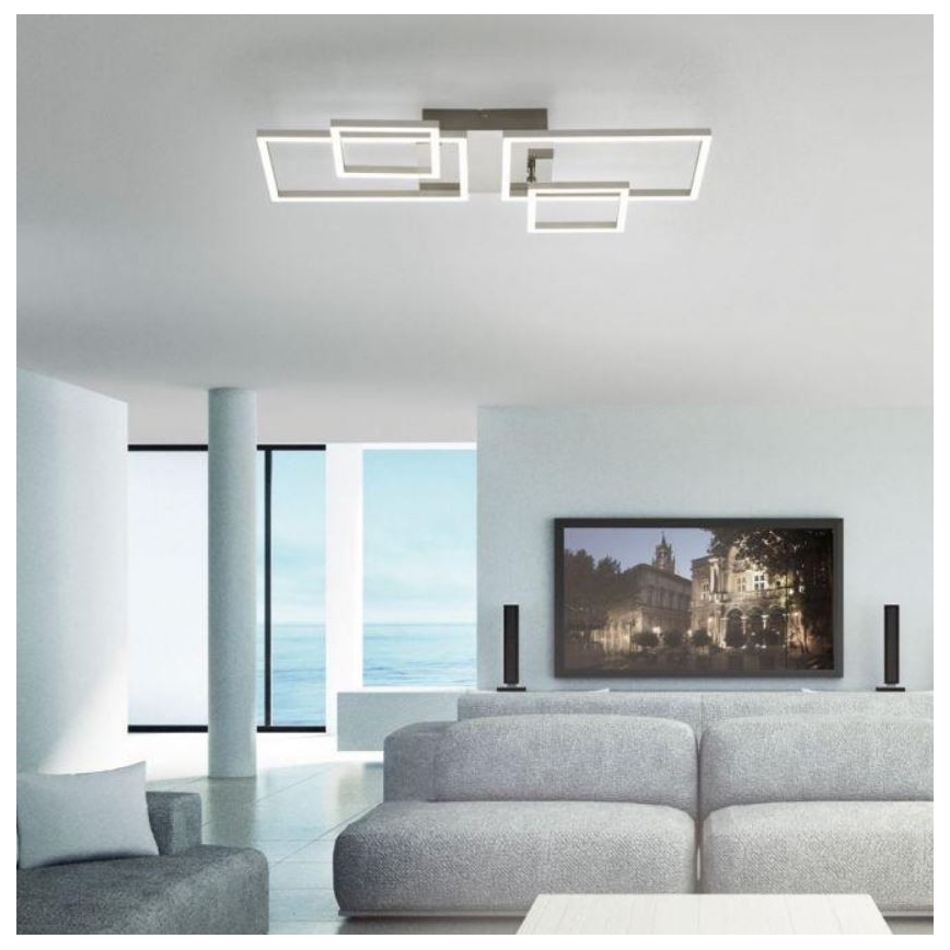Leuchten Direkt 14023-55 - Lustre monté en surface à intensité variable IVEN 2xLED/12W/230V + 2xLED/5,5W