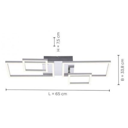 Leuchten Direkt 14023-55 - Lustre monté en surface à intensité variable IVEN 2xLED/12W/230V + 2xLED/5,5W