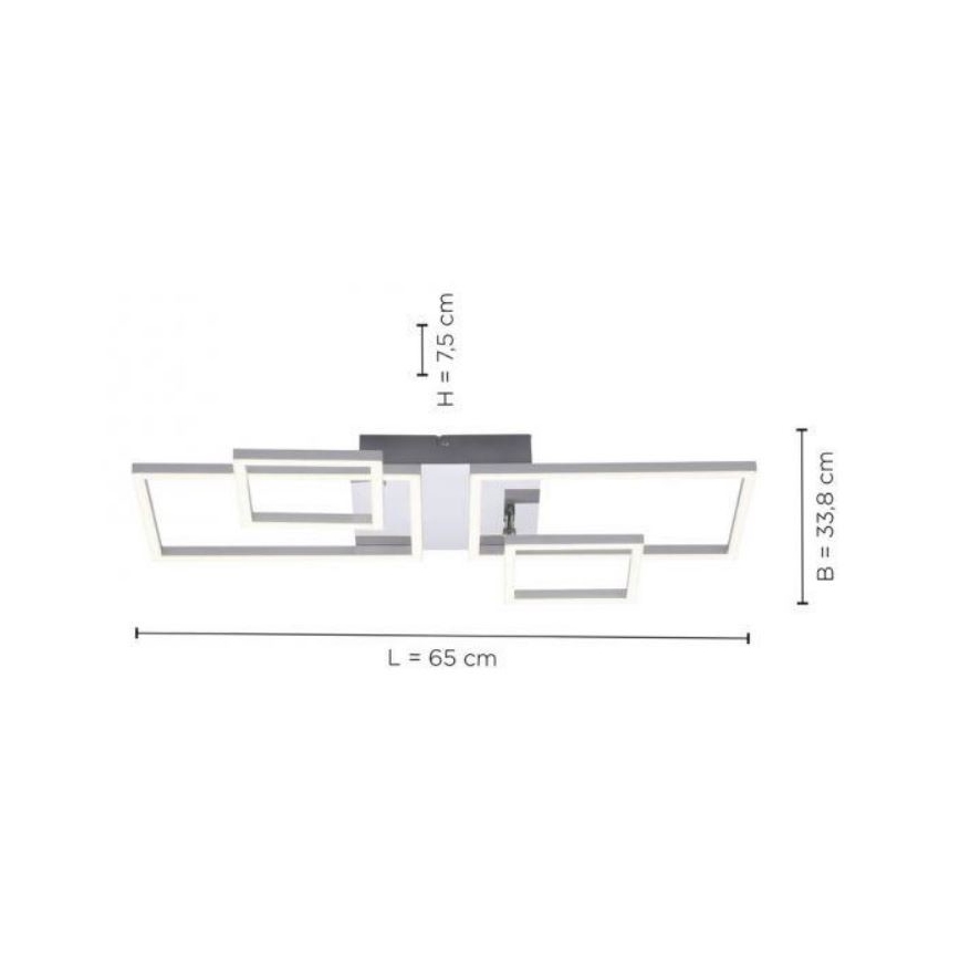 Leuchten Direkt 14023-55 - Lustre monté en surface à intensité variable IVEN 2xLED/12W/230V + 2xLED/5,5W