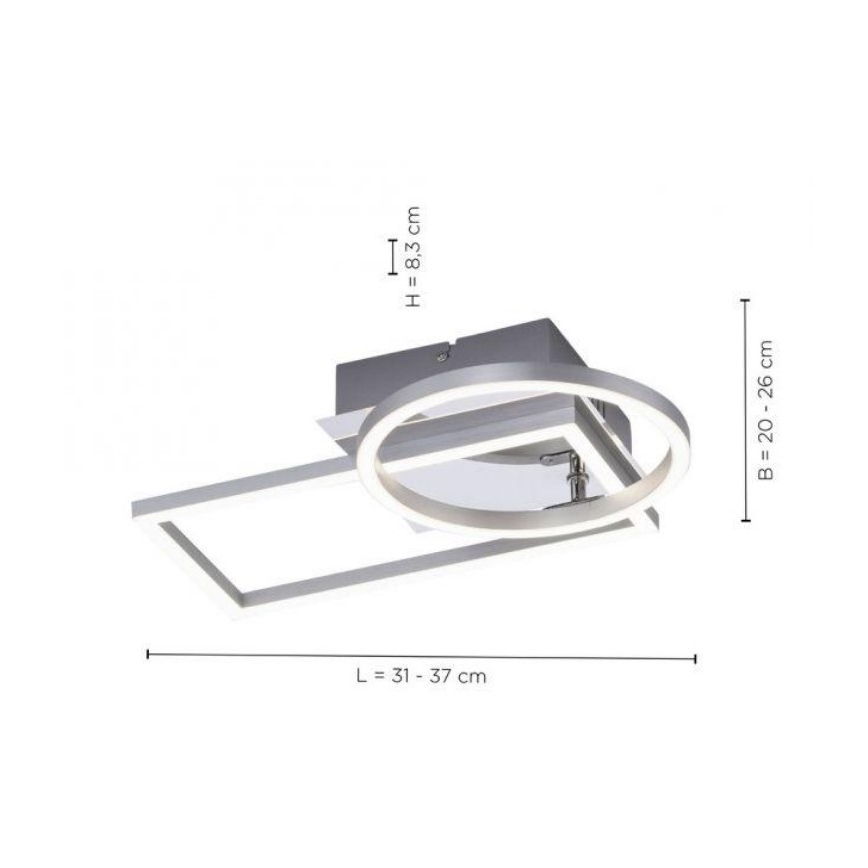 Leuchten Direkt 14031-55 - Plafonnier IVEN LED/18W/230V