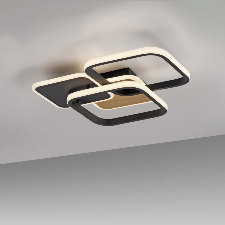 Leuchten Direkt 14117-78 - Plafonnier LED SEVENT LED/36W/230V noir/marron