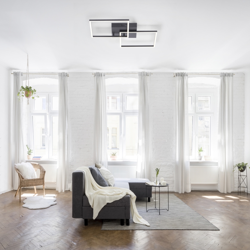 Leuchten Direkt 14141-18 - Plafonnier à intensité variable LED IVEN 2xLED/13,5W/230V + télécommande