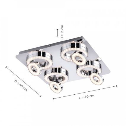 Leuchten Direkt 14522-17 - Spot TIM 4xLED/2,8W/230V + 4xLED/3,1W