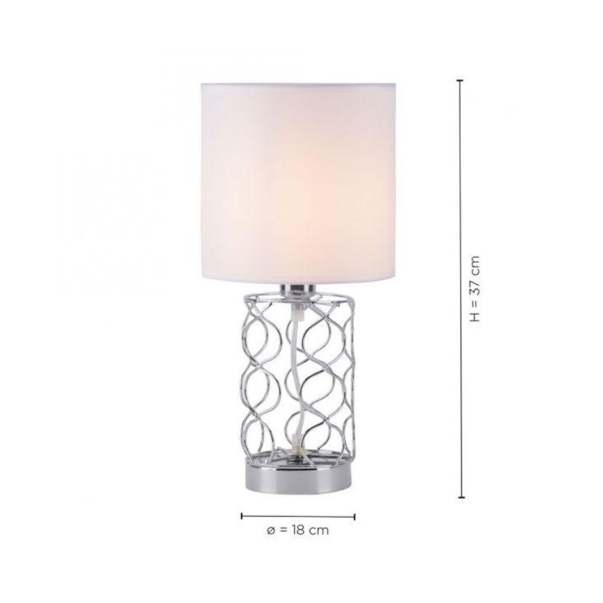 Leuchten Direkt 14615-55 - Lampe de table DEVA 1xE14/40W/230V mat chrome