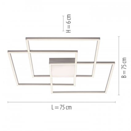 Leuchten Direkt 14713-55- Lustre monté en surface à intensité variable ASMIN LED/45W/230V + Télécommande