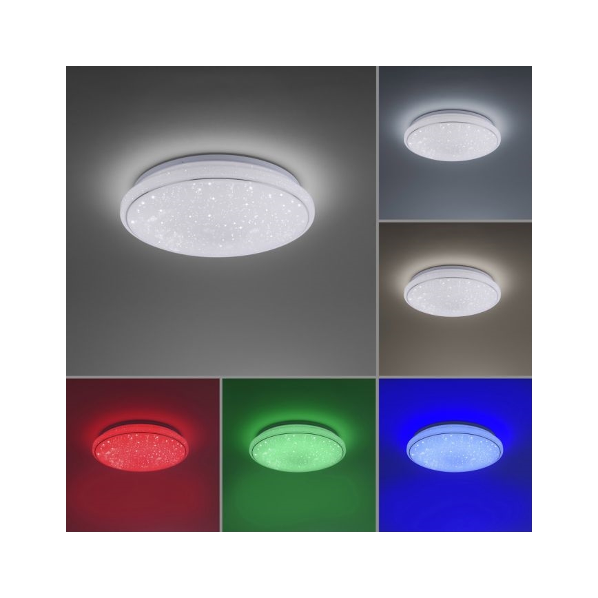 Leuchten Direkt 14743-16 - Plafonnier à intensité variable LED RGB JUPI LED/28W/230V Tuya 2700-5000K + Télécommande