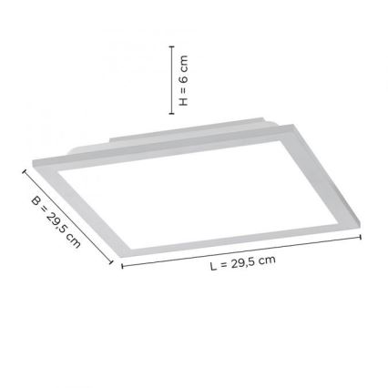 Leuchten Direkt 14754-21- Plafonnier à intensité variable FLAT LED/20W/230V 2700K-5000K +Télécommande