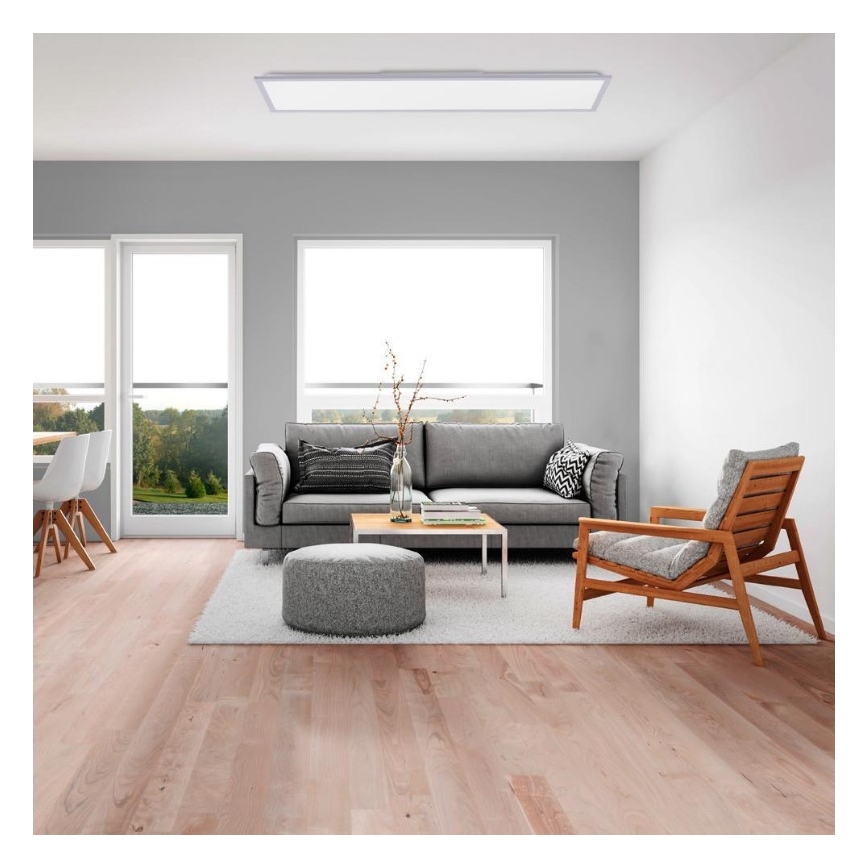 Leuchten Direkt 14757-21- Panneau monté en surface à intensité variable FLAT LED/36W/230V 2700-5000K argenté+ Télécommande