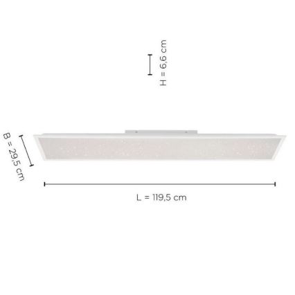 Leuchten Direkt 14762-16 - Luminaire à intensité variable STARRYFLAT LED/36W/230V + Télécommande